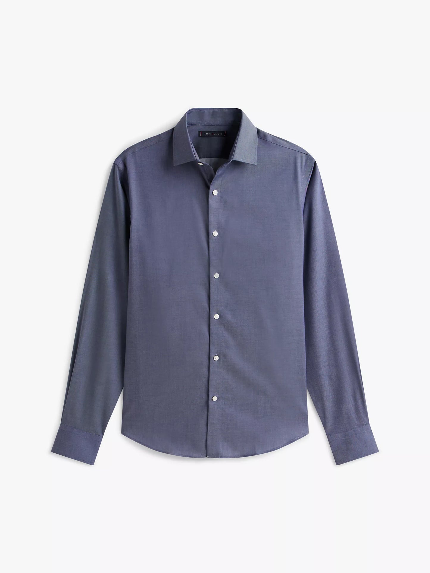 Tommy Hilfiger Men's Slim-Fit THFlex Stretch Dress Shirt Peacoat 16 34/35