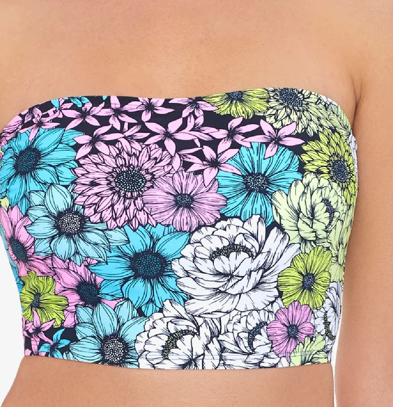 Salt Cove Juniors Blossomed Printed Tube Bikini Top Multicolor Size M