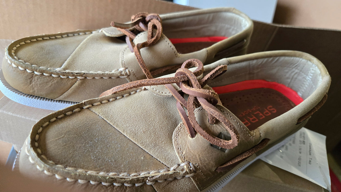 Sperry Men's Classic Authentic Original 2-Eye Boat Shoe Tan Multi Size 7.5