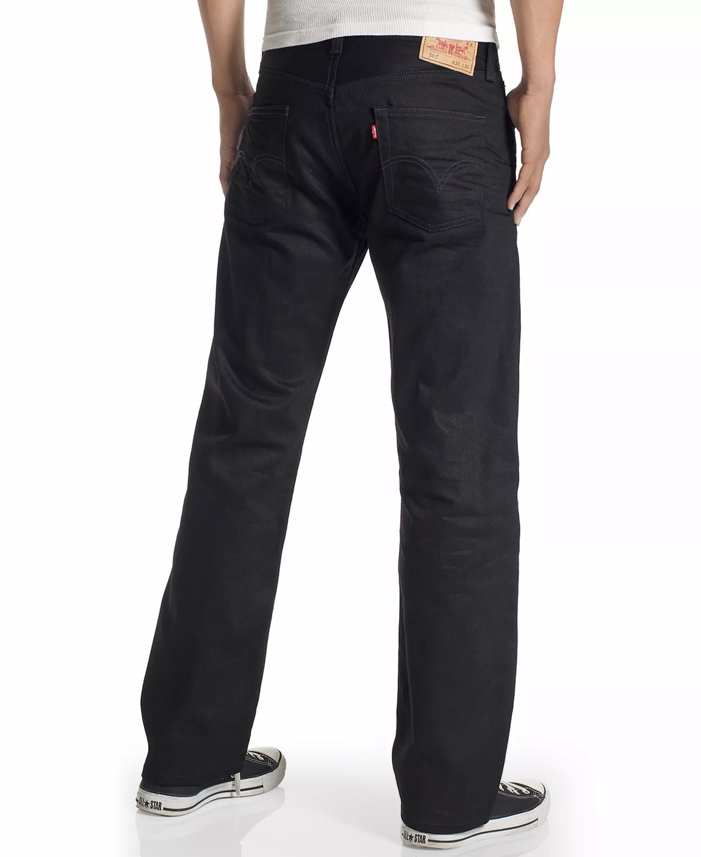 Levi's Men's 501 Original-Fit Button Fly Jeans Nickel Black W38xL32