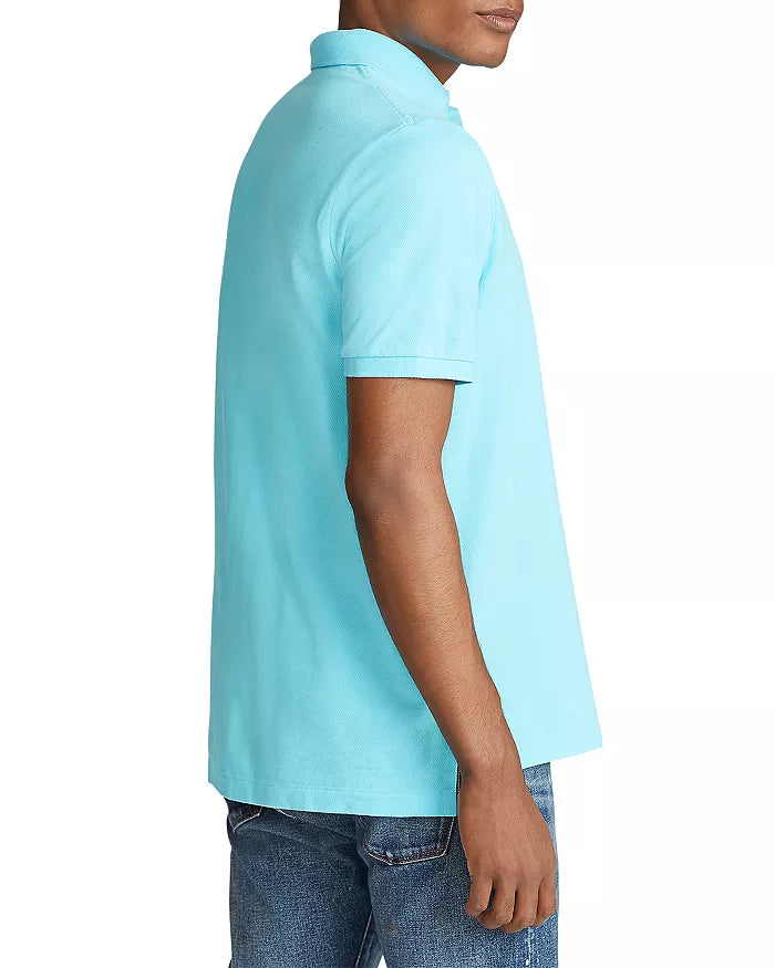 Polo Ralph Lauren Men's Custom Slim-Fit Mesh Polo Shirt Color French Turquoise Size S
