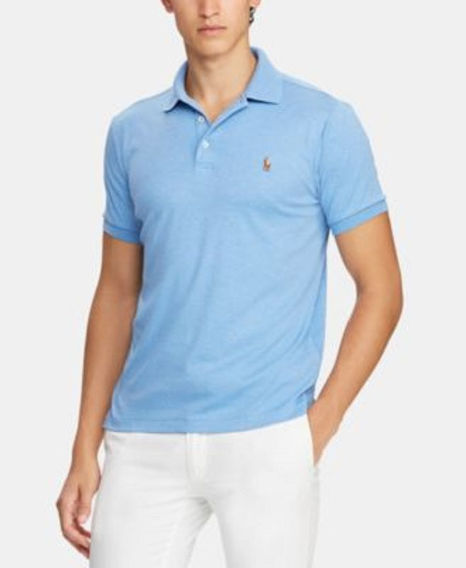 Polo Ralph Lauren Men's Custom Slim Fit Cotton Polo Shirt Color Elite Blue Size 2XL