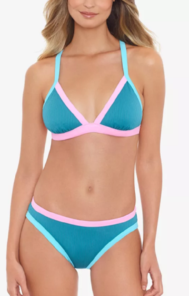 Salt Cove Juniors Not What It Seams Hipster Bikini Bottom Color Blue Multi Size XL