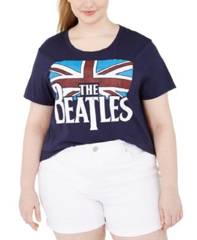 Love Tribe Women's Plus Size The Beatles T-Shirt Color Navy Size 3X