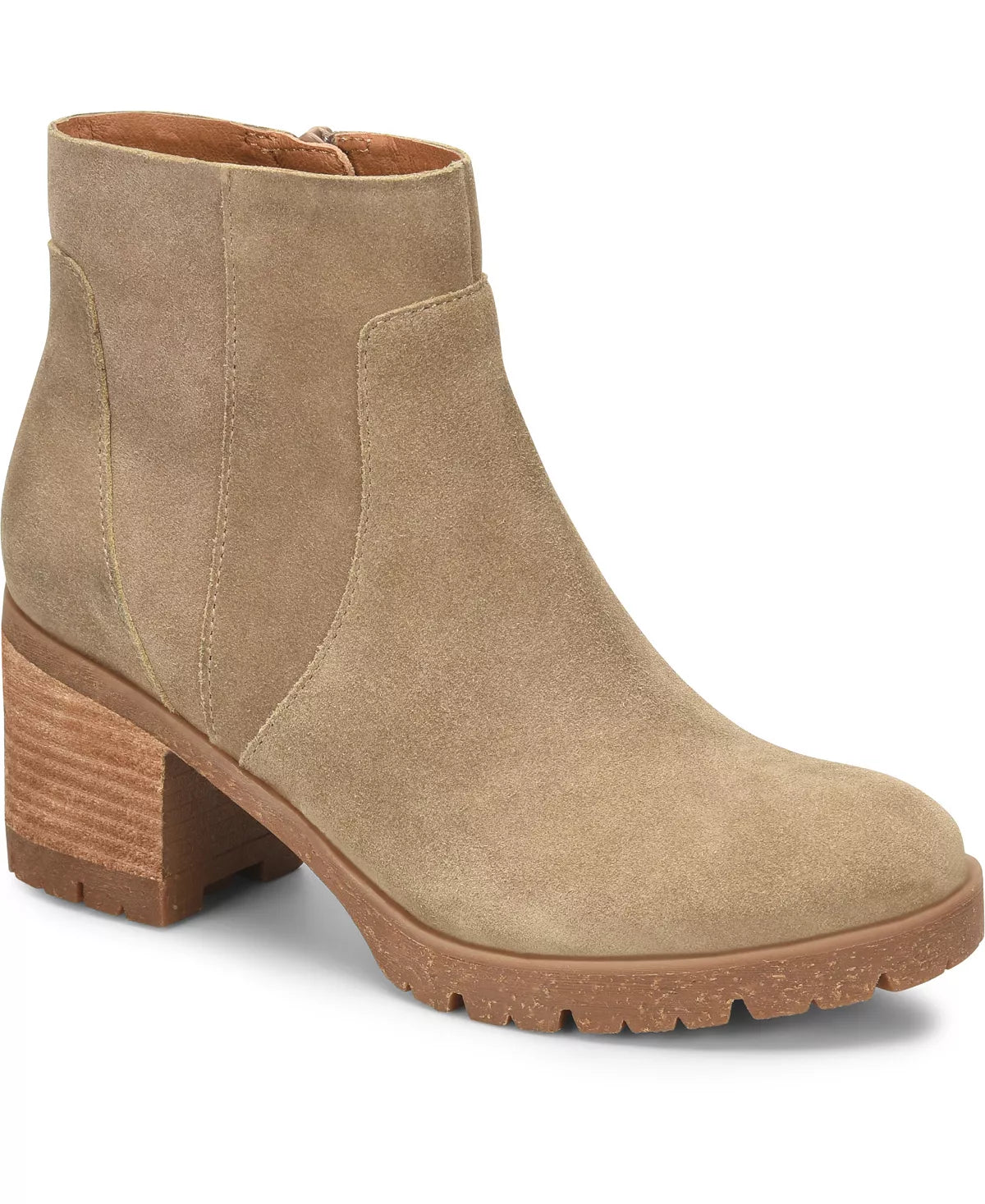 KORKS Women's Esmerelda Lug Sole Booties Color Taupe Size 8M