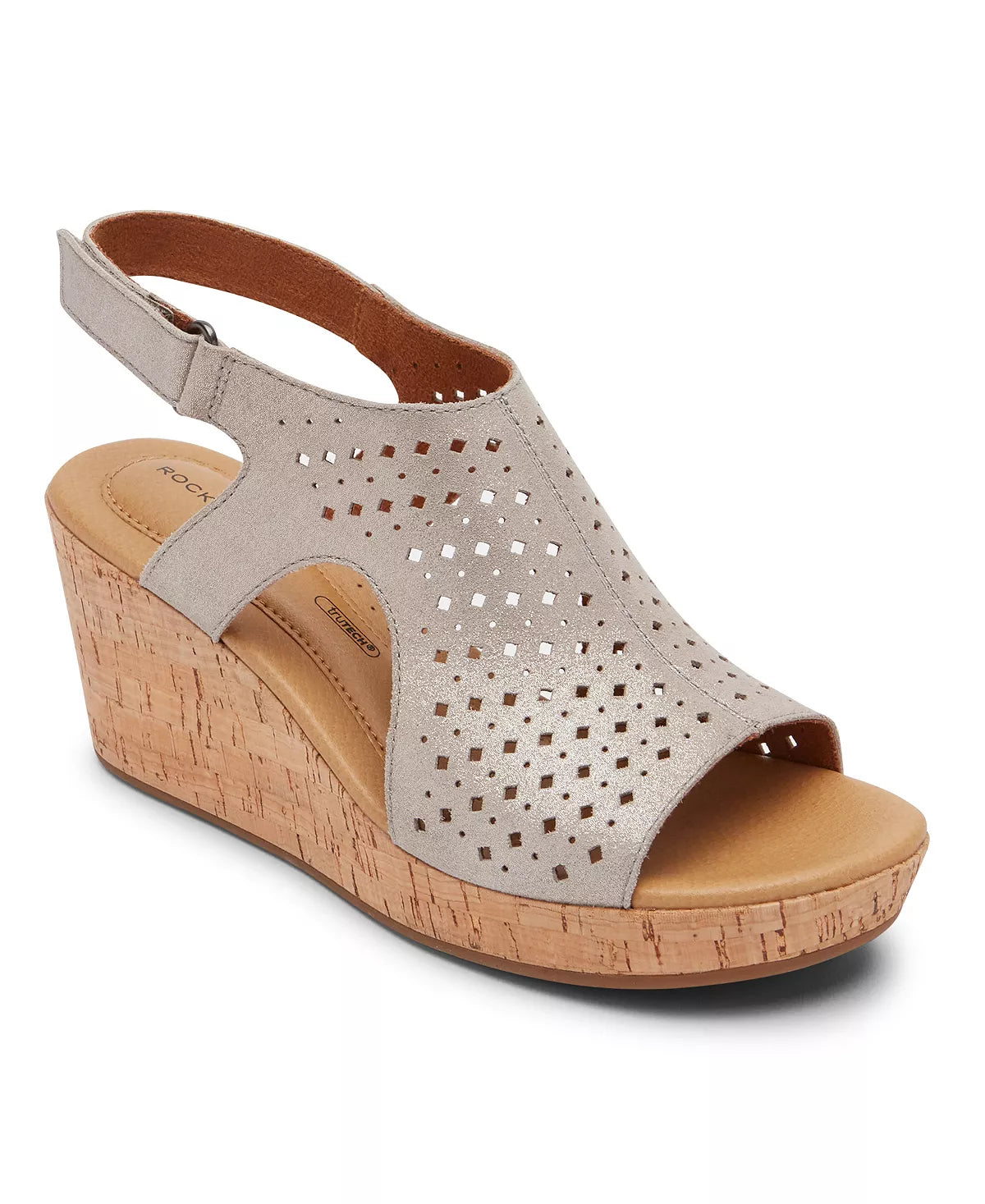 ROCKPORT Women's Lyla Hood Sling Wedge Sandals Color Taupe Size 8M