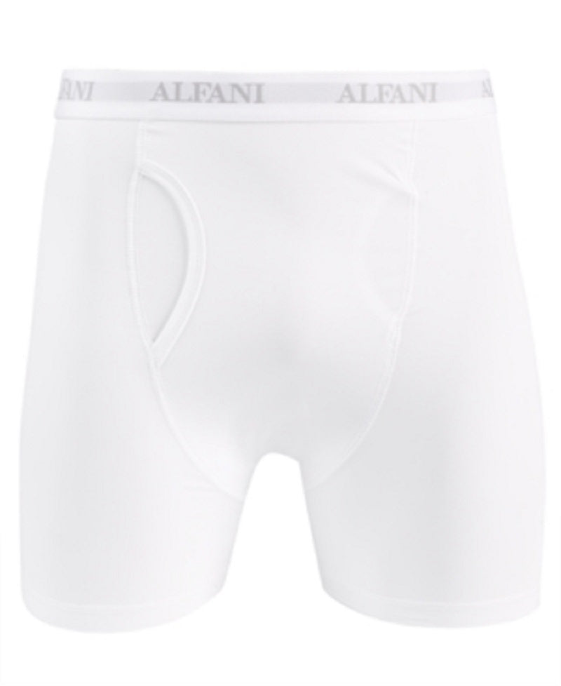 ALFANI Men's Air Mesh Quick-dry Moisture-wicking Boxer Briefs Color White Size M