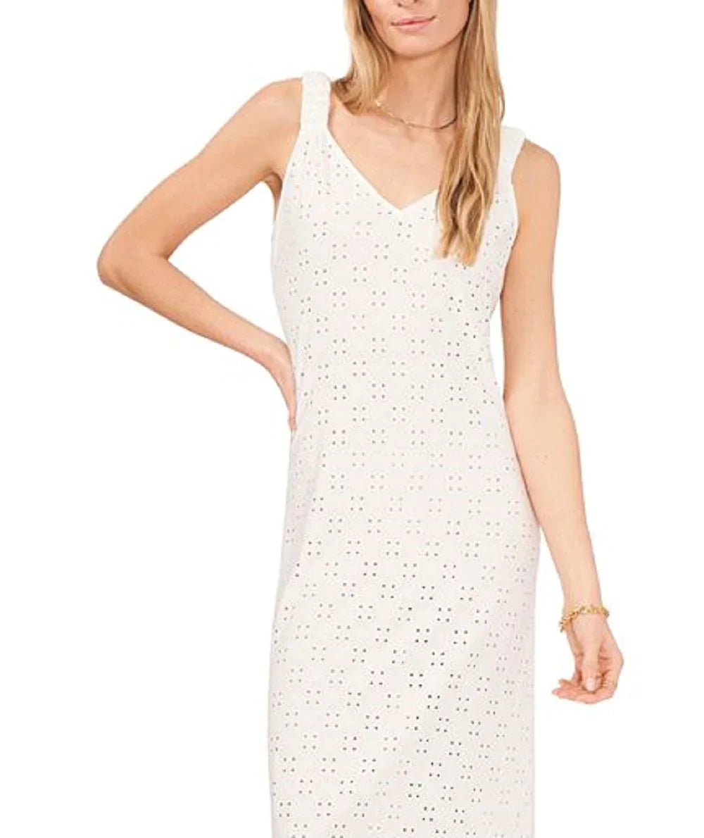 1.STATE Womens Eyelet Maxi Dress Cover-Up Color New Ivory Size S