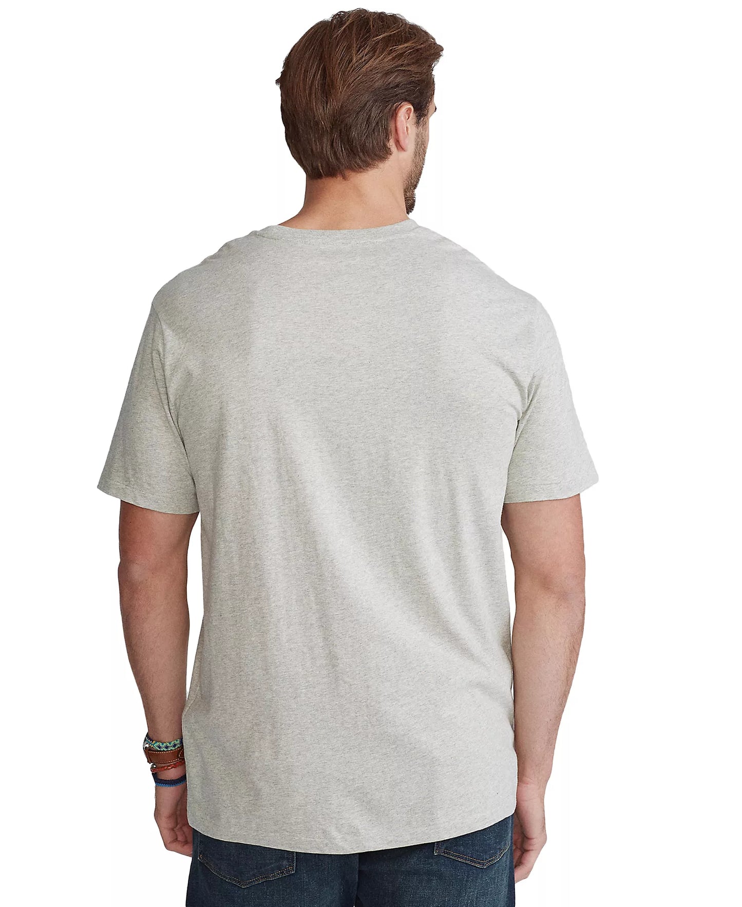 Polo Ralph Lauren Men's Big & Tall Solid Pocket Crew-Neck T-Shirt Gray Heather Size 2XB