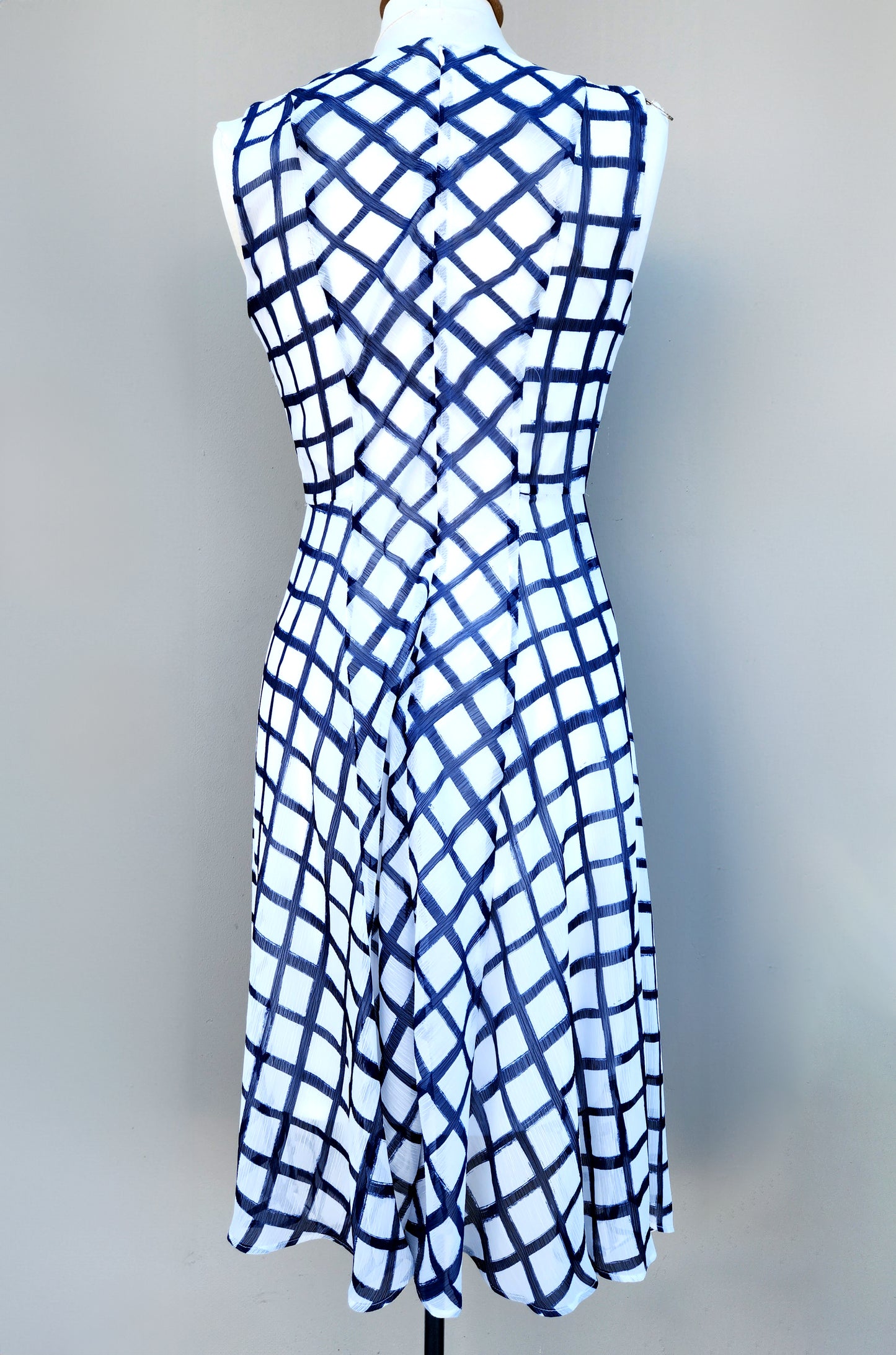 DKNY Crewneck A-Line Sleeveless Dress Color Blue Size 6