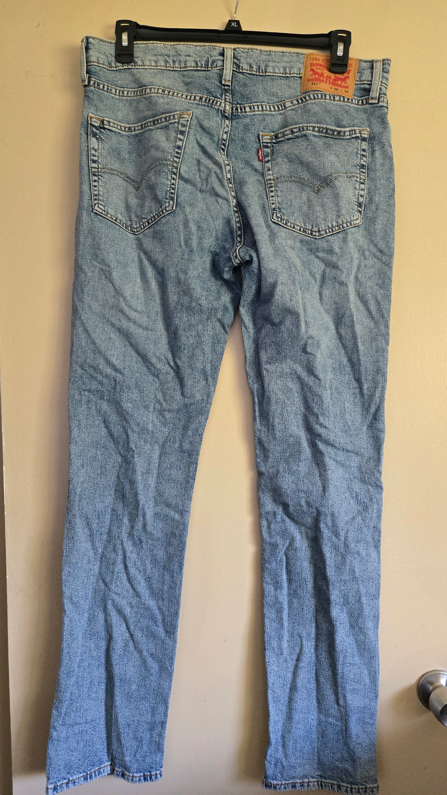 Levi's Men's 511 Slim Fit Distressed Jeans Color Blue W36xL34