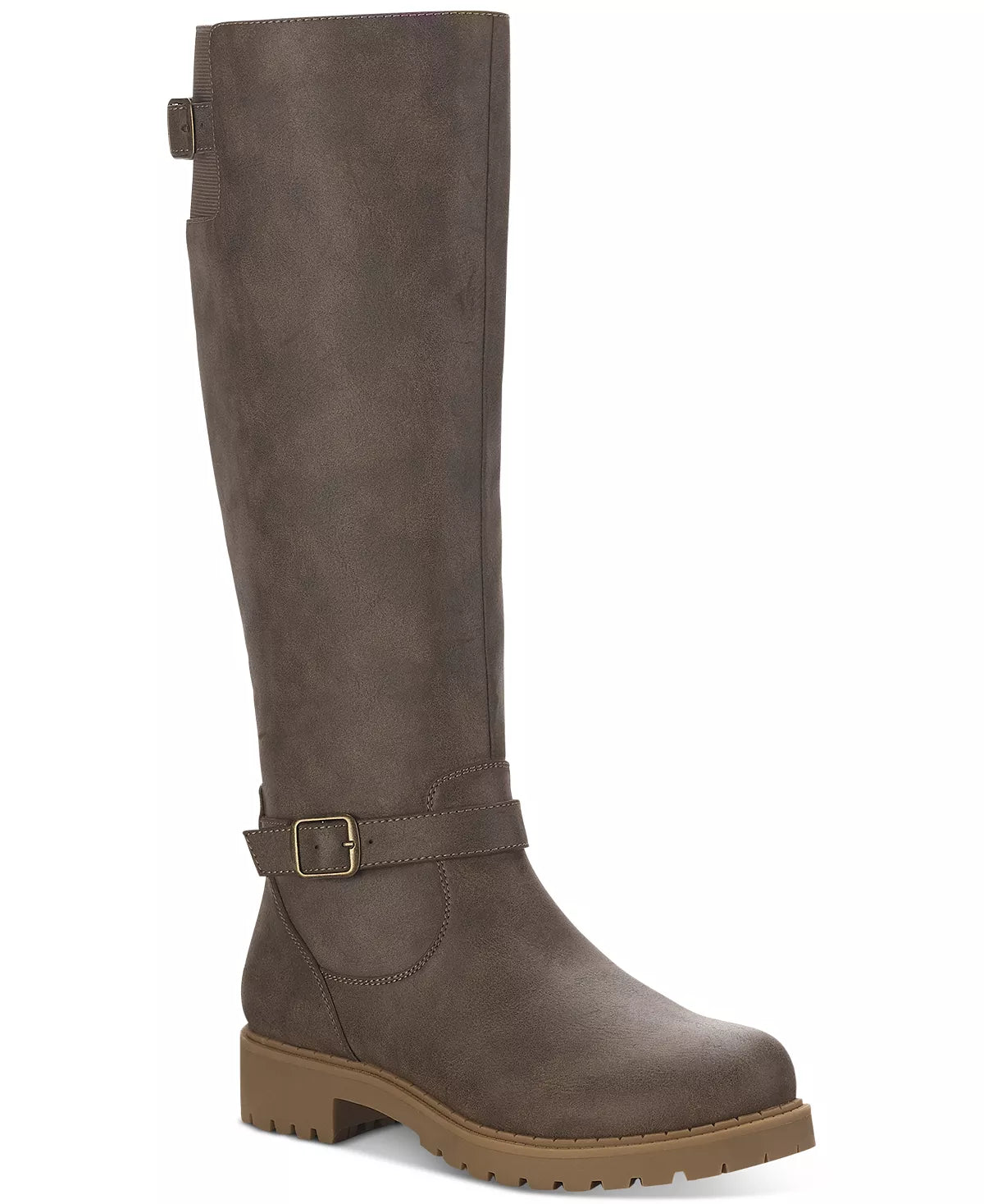 Style & Co Women's Elenorr Buckle Riding Boots Color Bark Size 5.5M