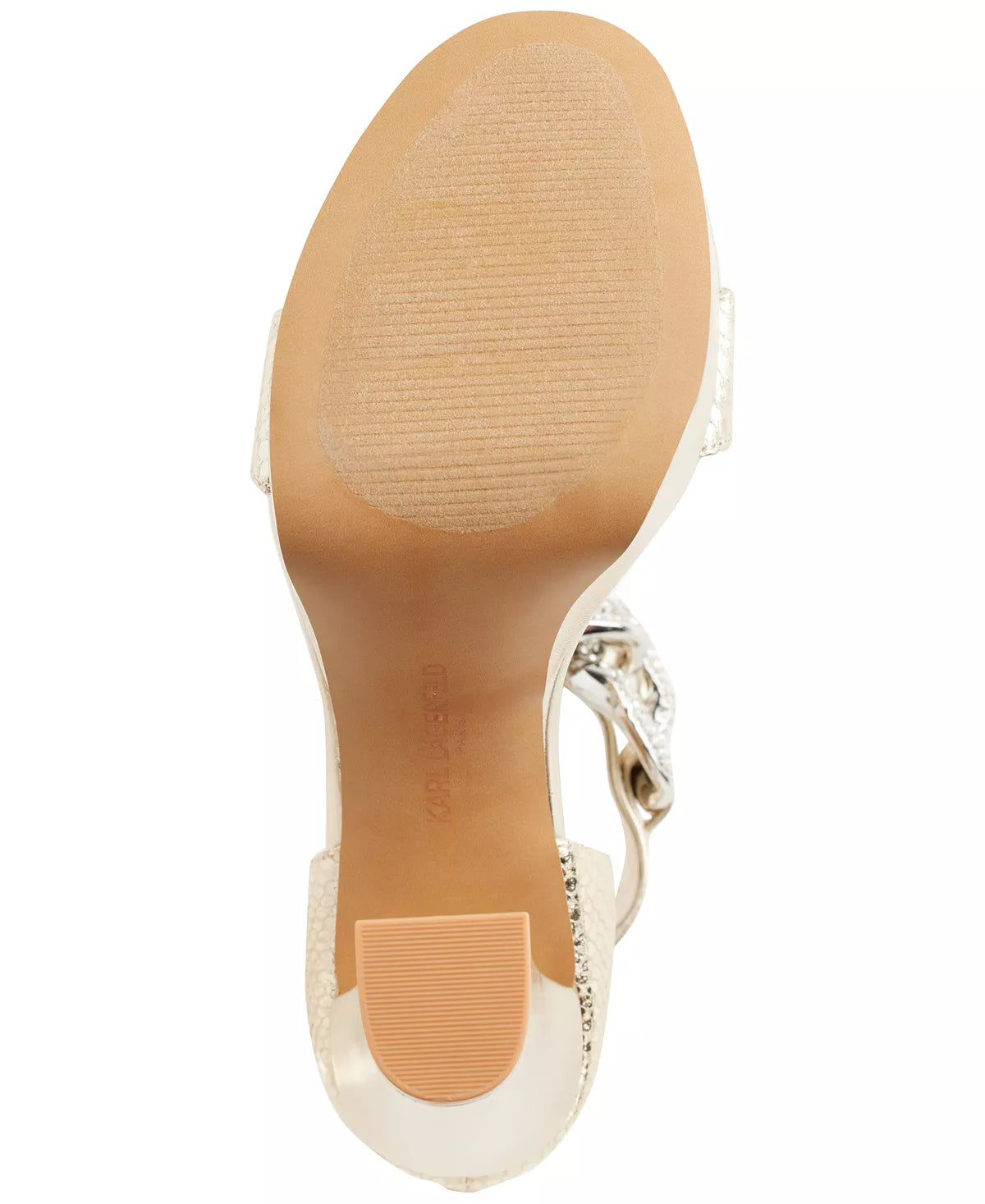 Karl Lagerfeld Paris Women's Anisha Ankle-Strap Platform Sandal Color Gold Size 7M