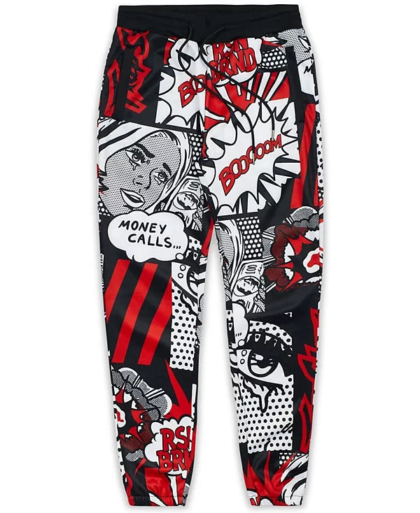 Reason Men's Big & Tall Money Call Drawstring Joggers Black 3XL