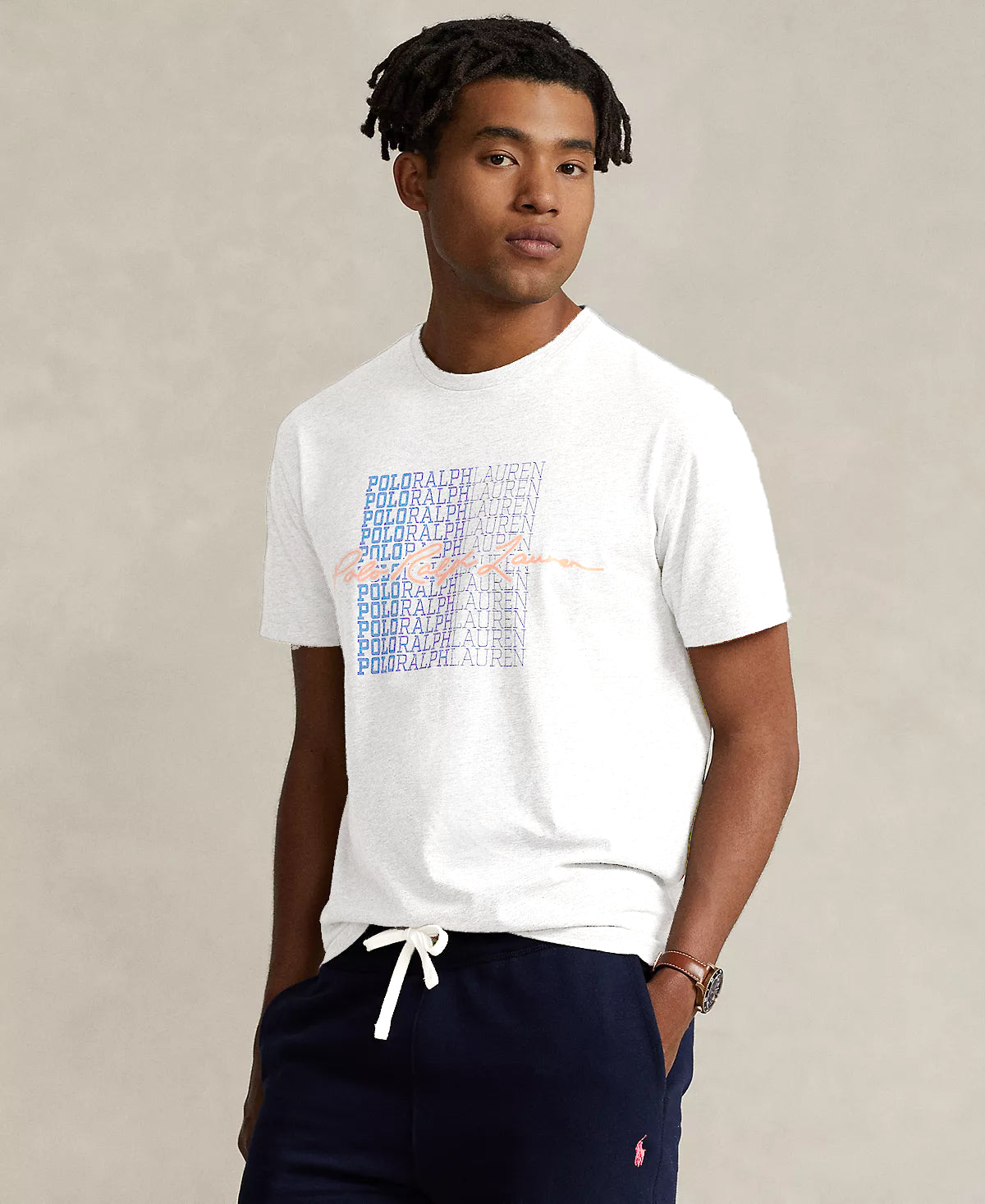 Polo Ralph Lauren Men's Cotton Classic-Fit Logo Jersey T-Shirt Color White Size XL