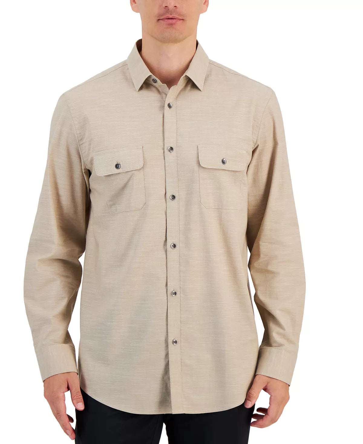 Alfani Men’s Regular-Fit Solid Shirt Color Twill Size M