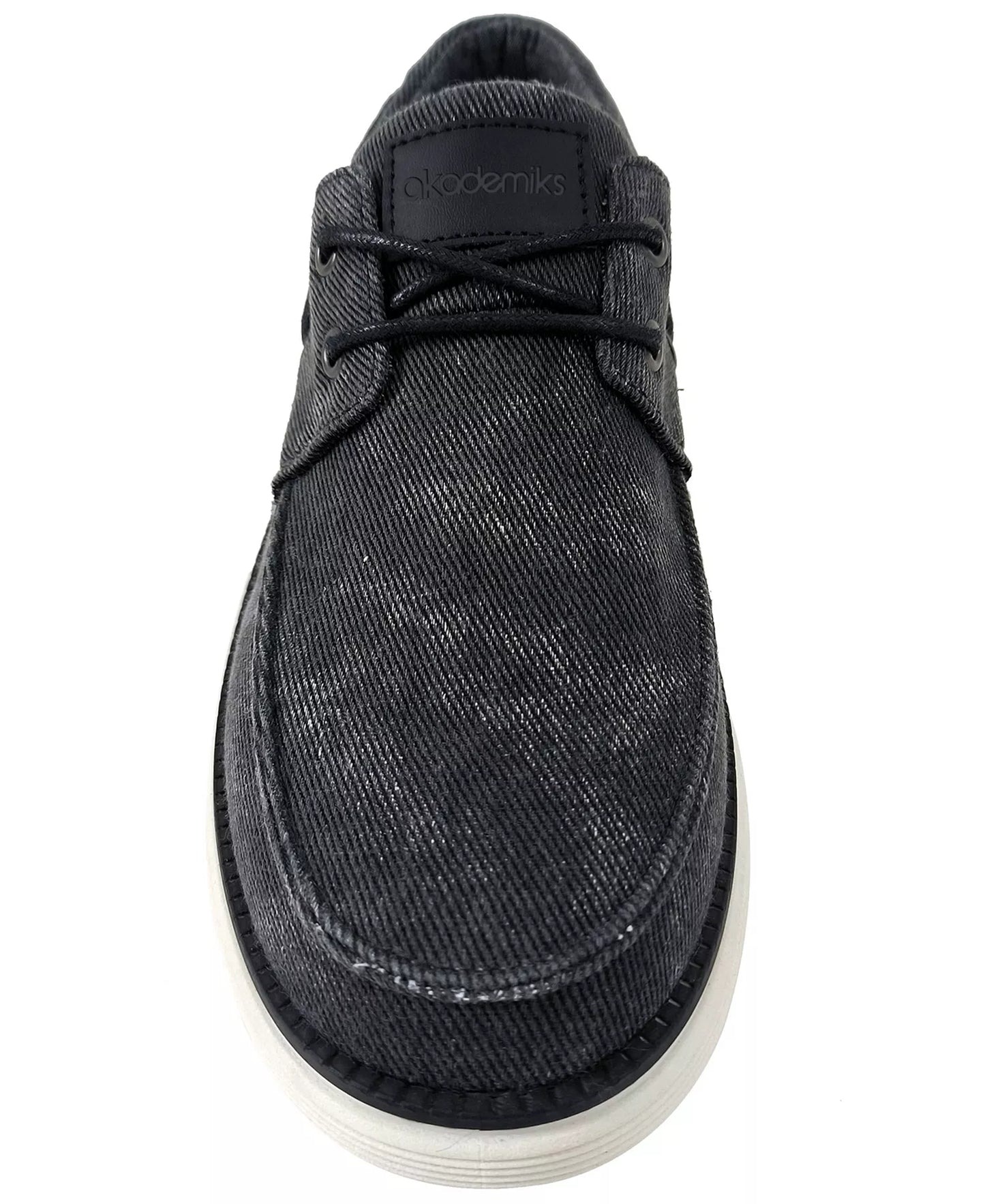 Akademiks Men's Knox Boat Shoes Black Size 12
