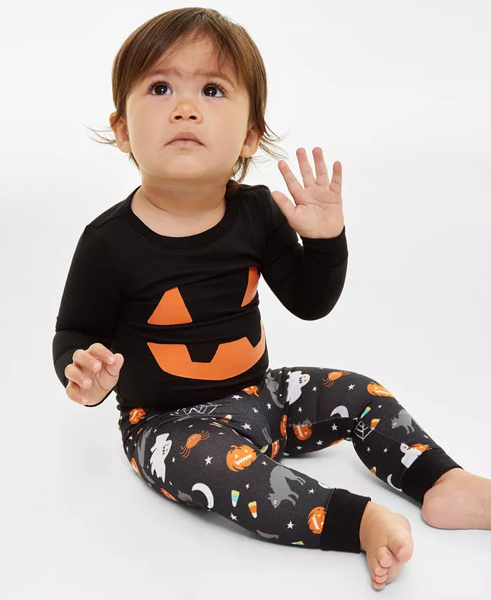 Holiday Lane Toddler Cotton Snug Fit Matching Family Pajamas Set Black 12 months