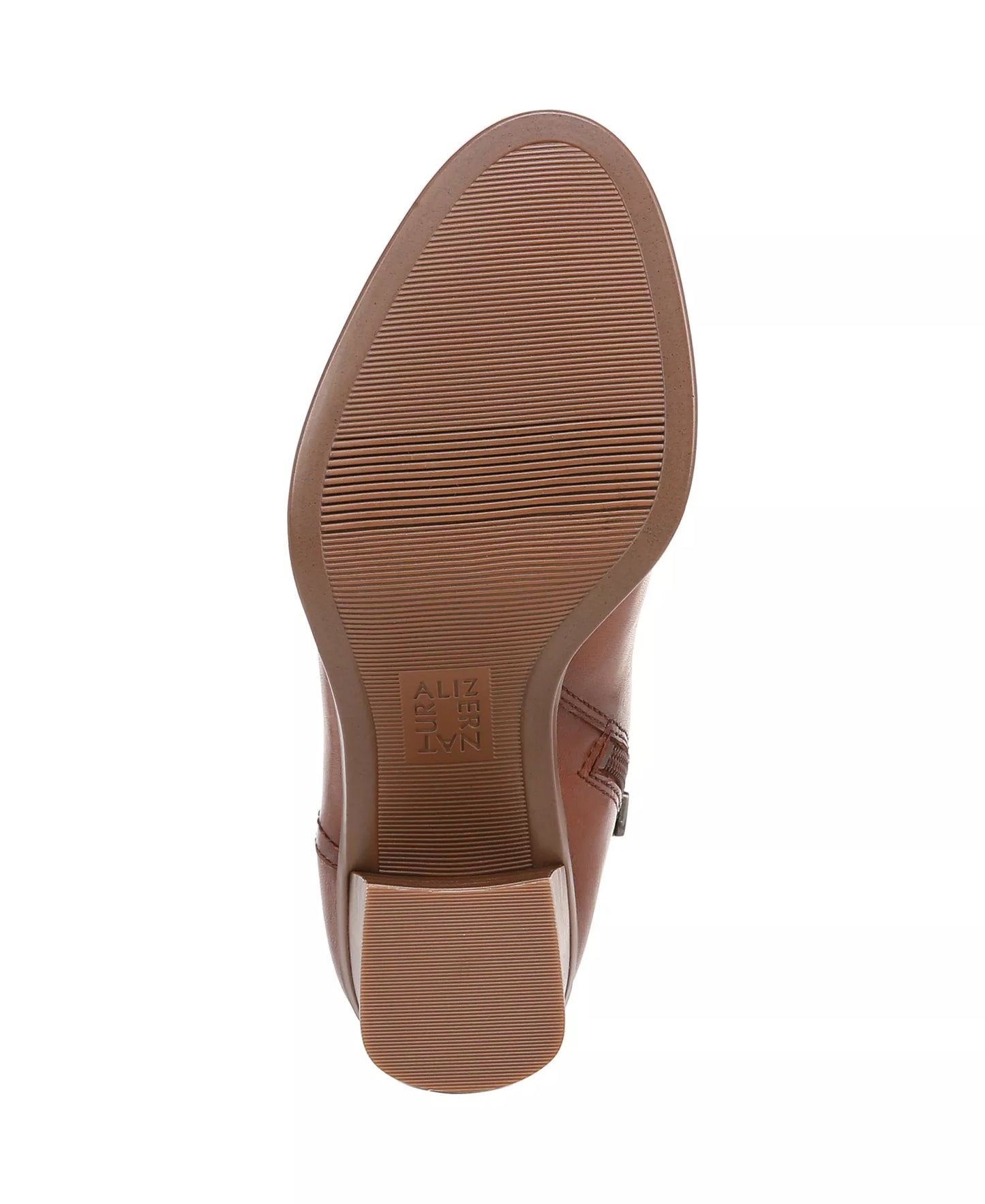 Naturalizer Women's Kalina Block Heel Booties Cider Spice Leather Size 7
