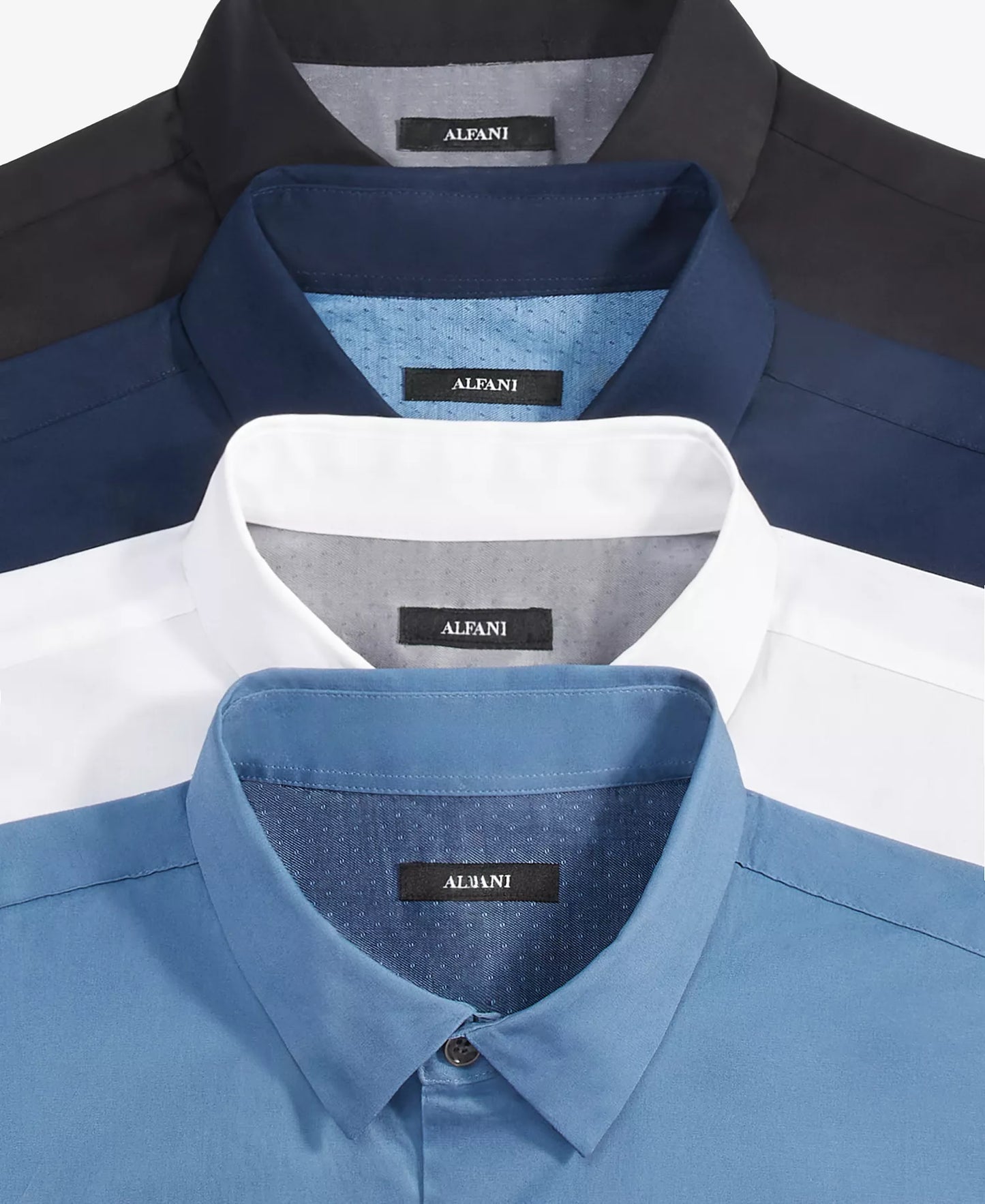 Alfani Men's Modern/Classic-Fit Stretch Dress Shirt Deep Black Size 2XL