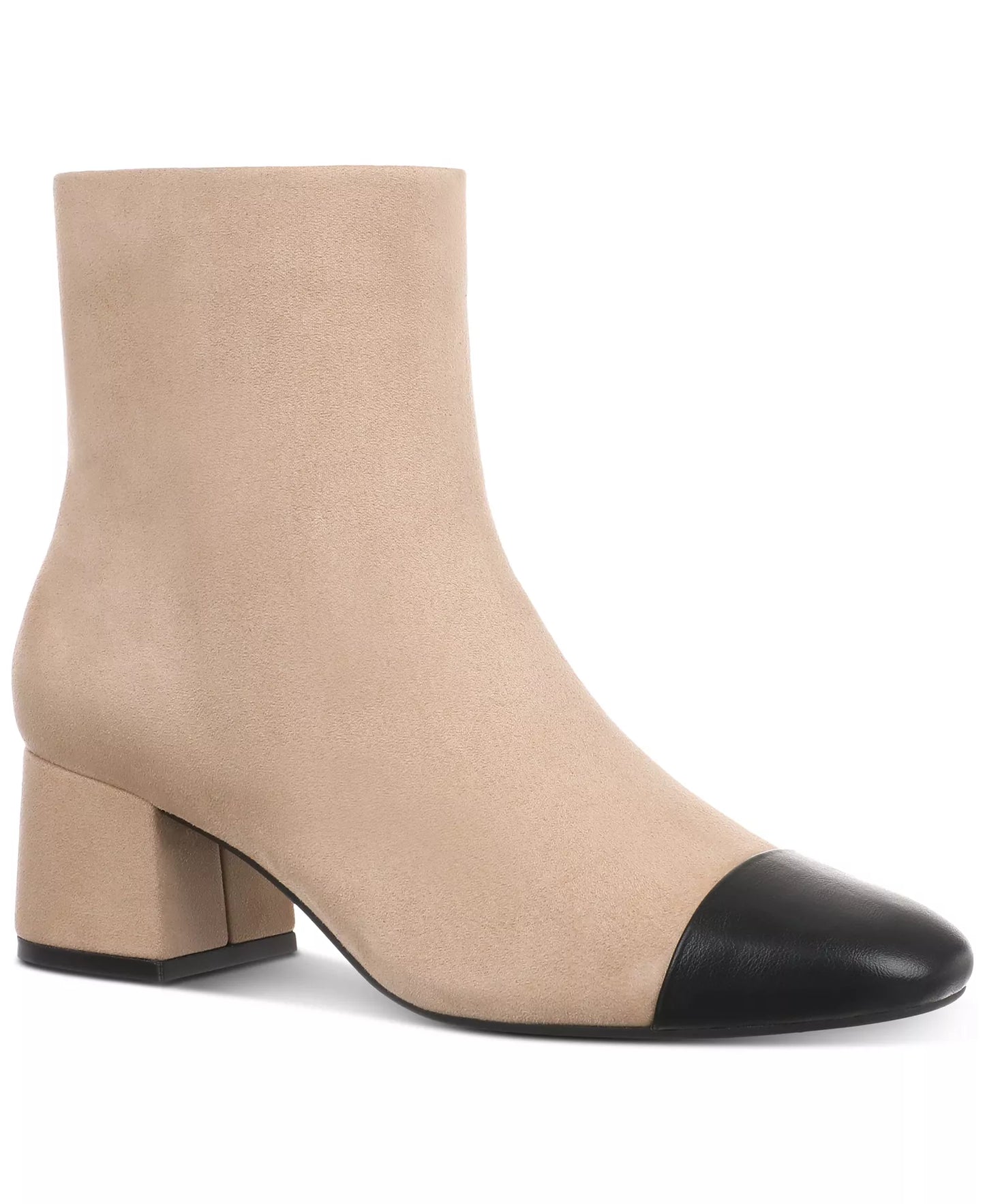 On 34th Women's Janette Cap-Toe Booties Camel Micro/Black Size 9.5