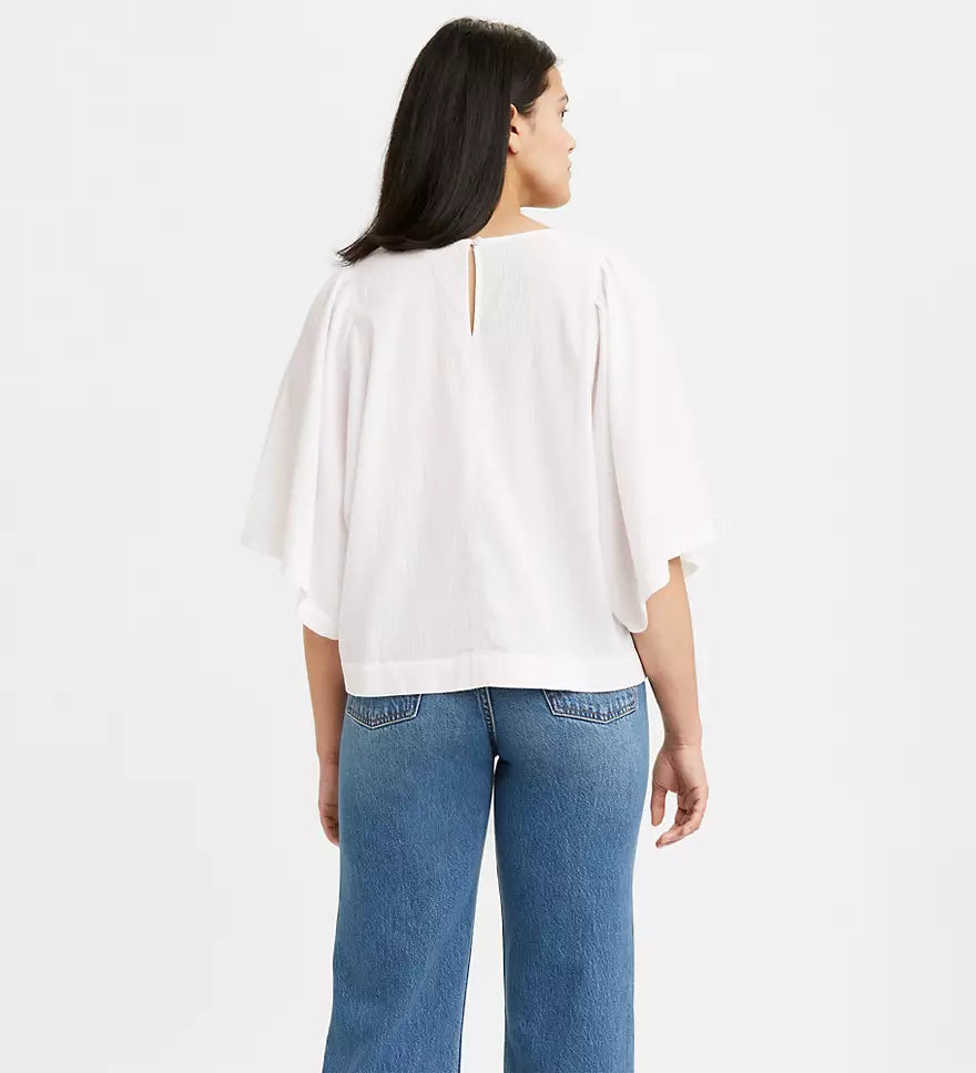 Levi's Women's Luci Wing Top Color White Size XL