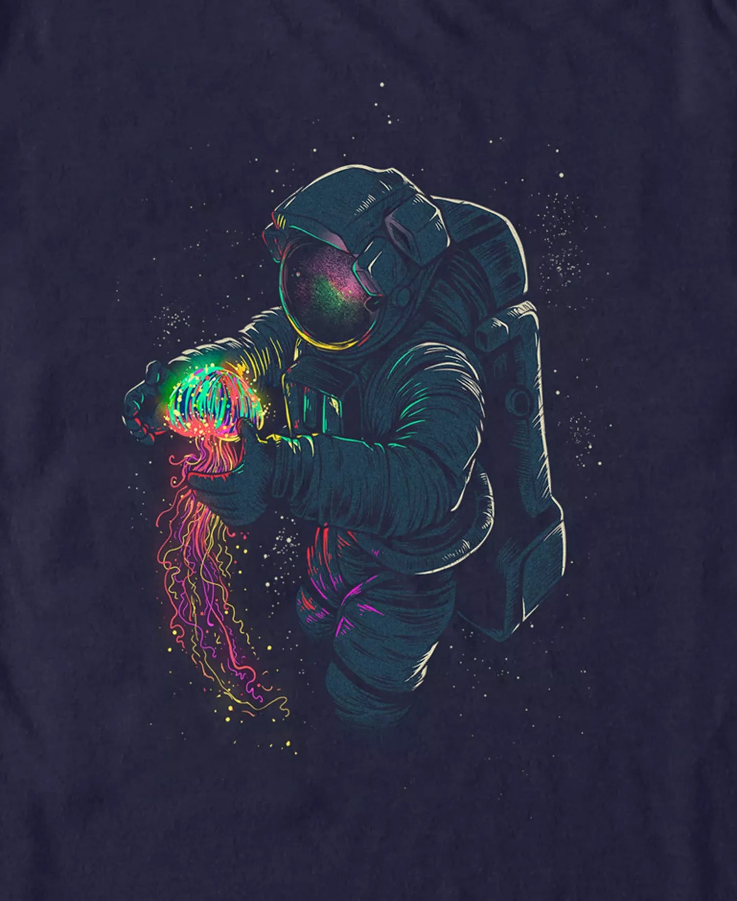 Design By Humans Men's Jelly Space Short Sleeve T-Shirt Navy Size 3XL