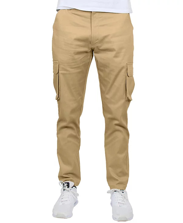 Blu Rock Men's Flex Stretch Cargo Pants Khaki Size 36