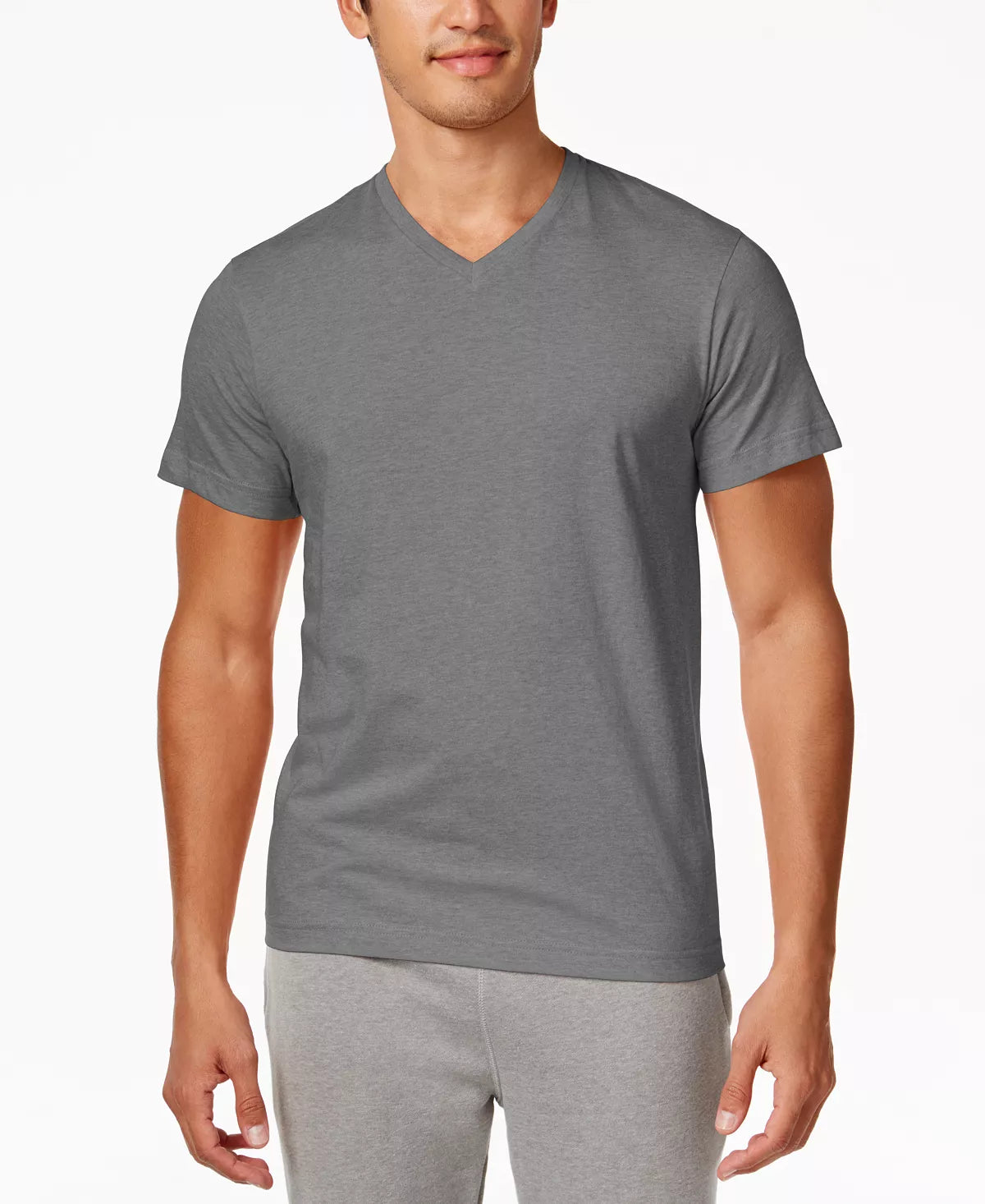 Alfani Men's V-Neck Undershirt T-Shirt Color Grey Heather Size S