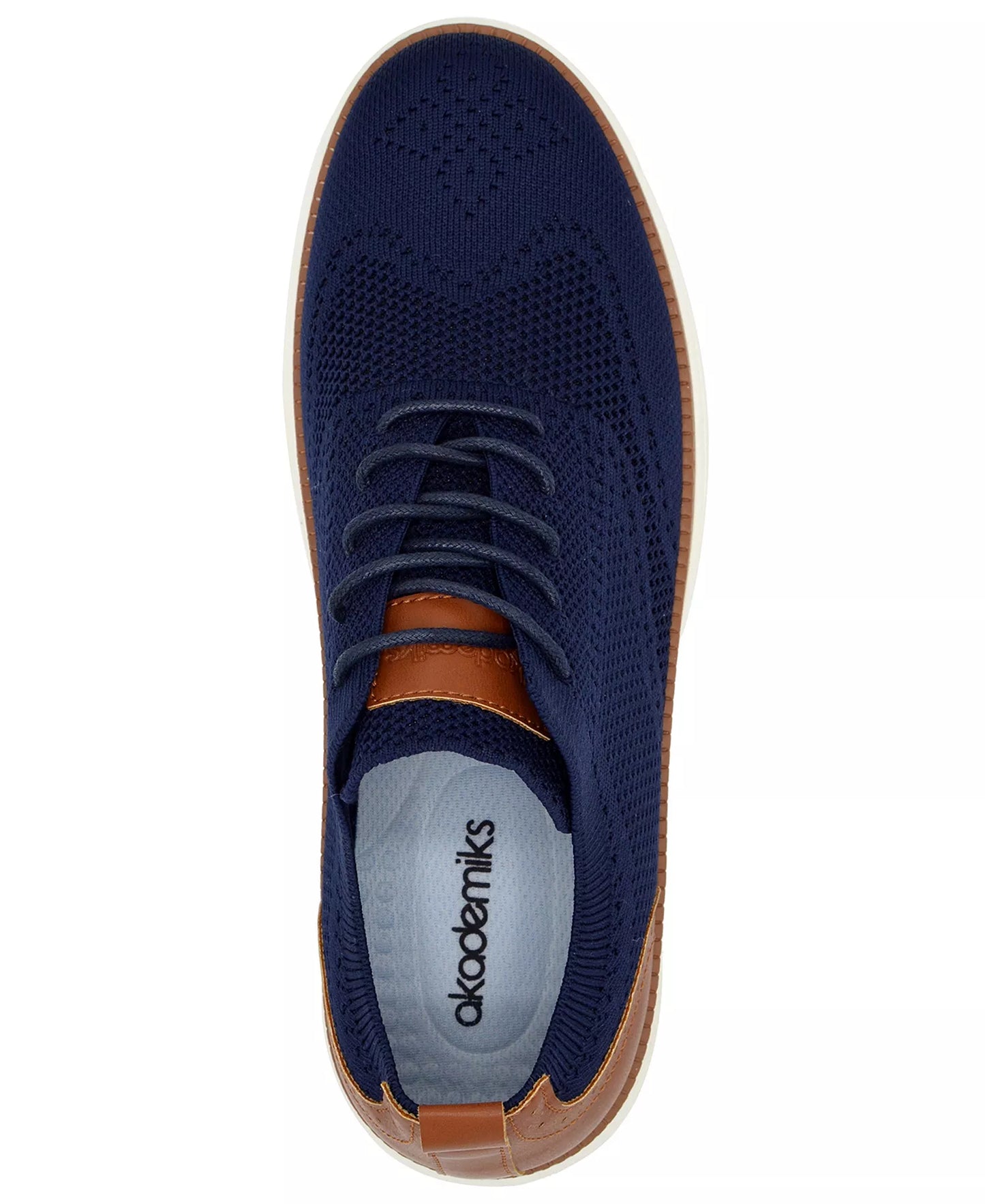 Akademiks Men's Olney Wingtip Knit Oxford Shoes Navy Size 8
