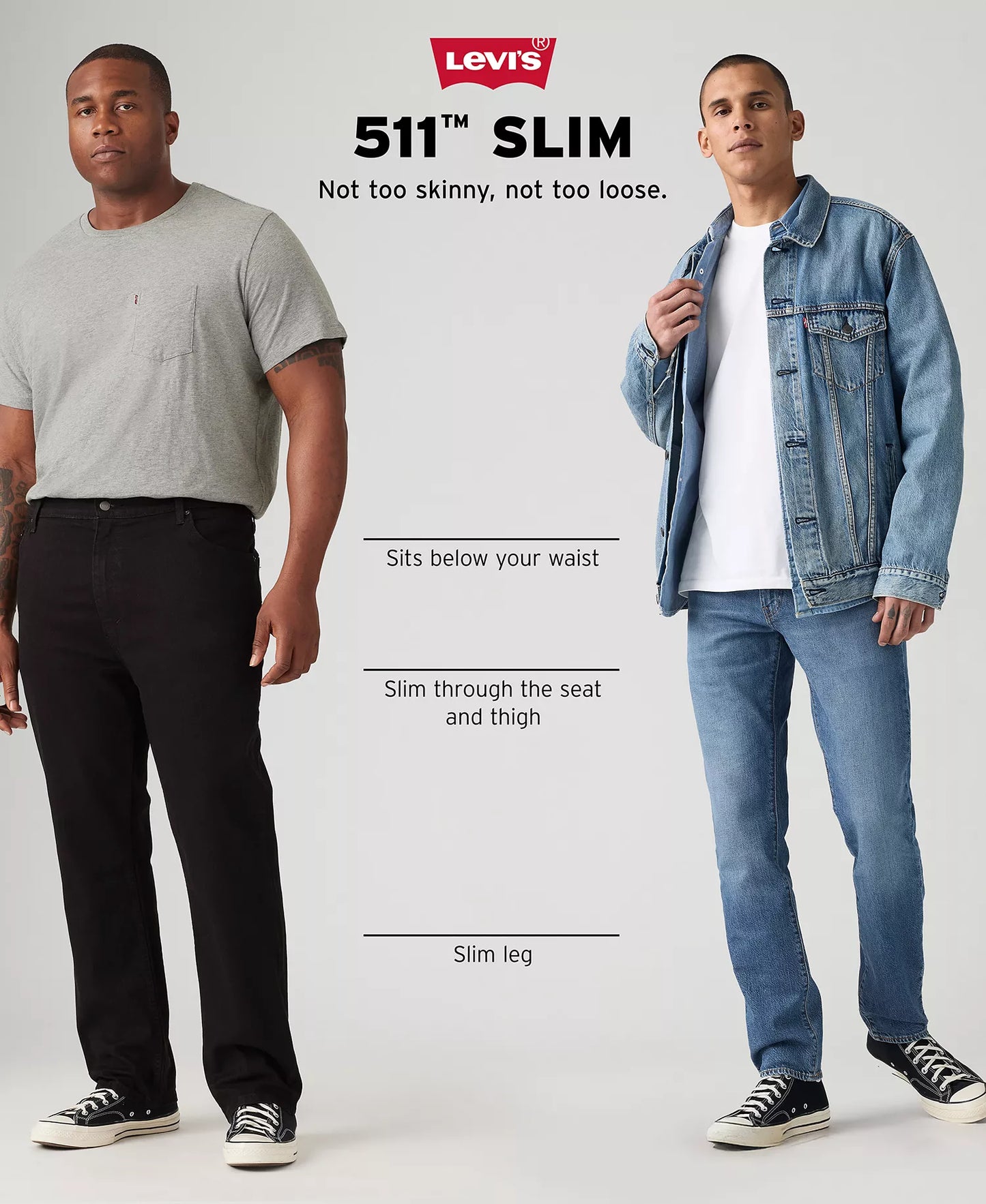 Levi's Men's 511 Flex Slim-Fit Jeans Panda W40xL32