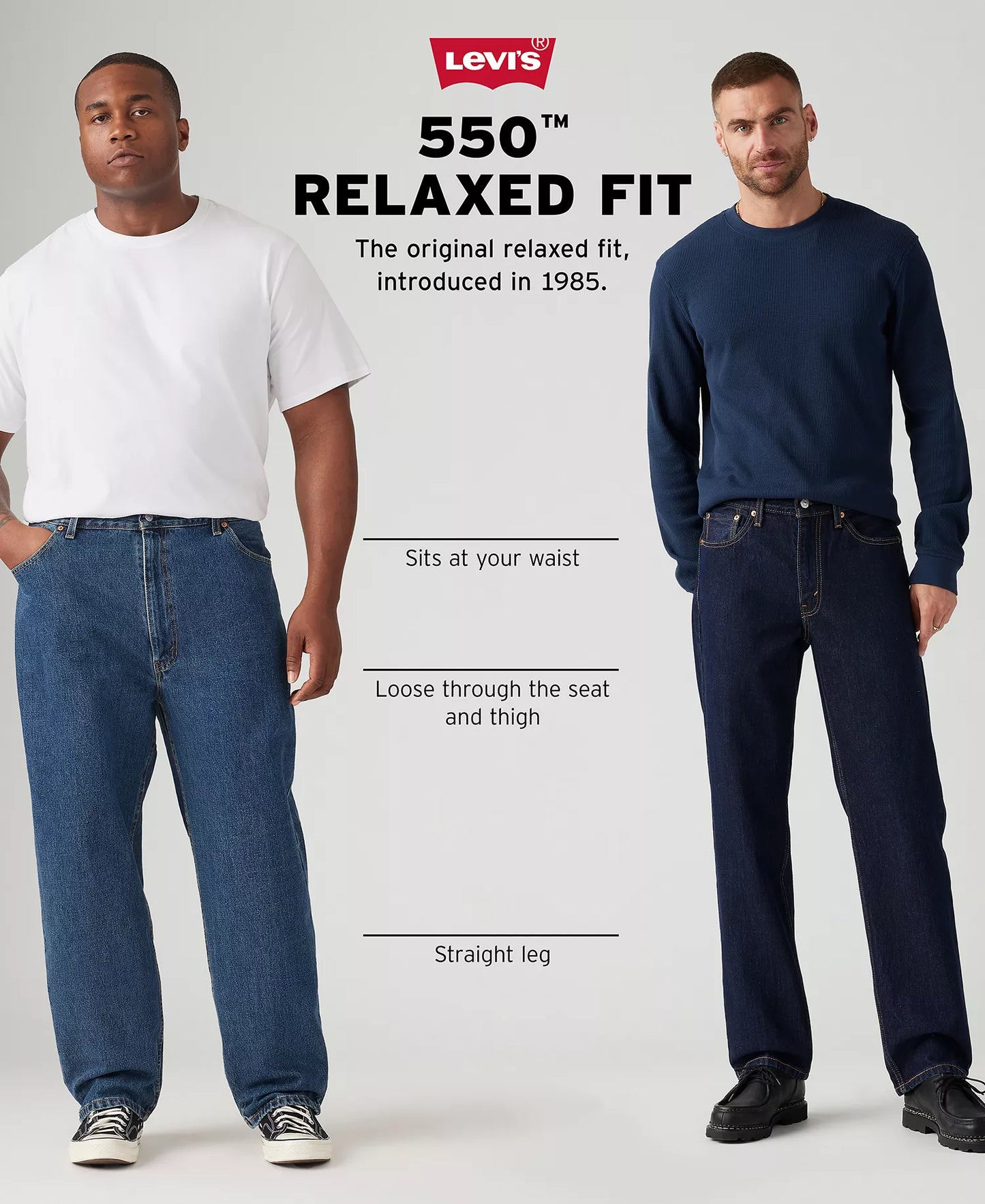 Levi's Men's 550 Relaxed-Fit Jeans Rinse W36xL32