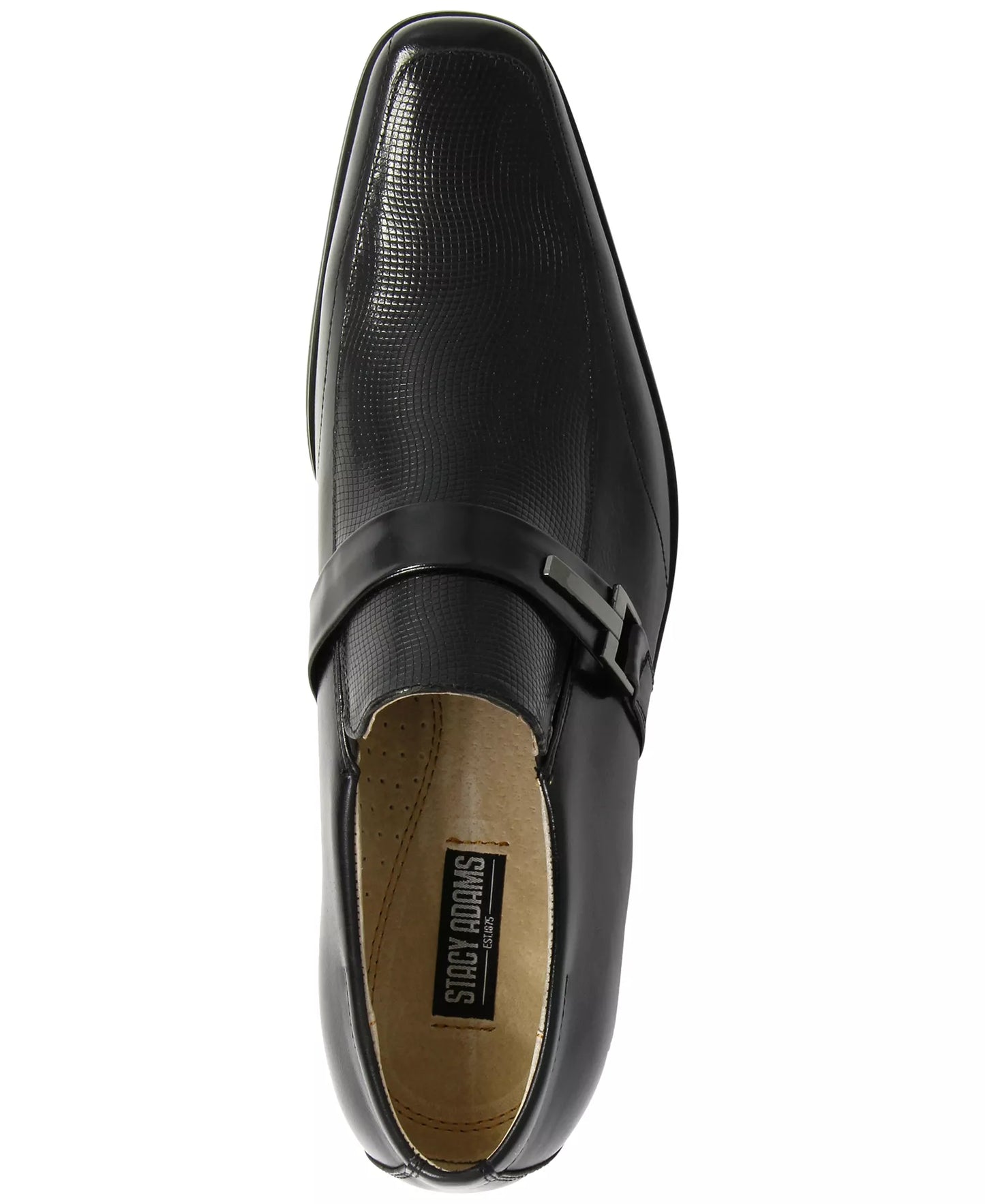 Stacy Adams Men's Beau Bit Perforated Leather Loafers Black Size 12W