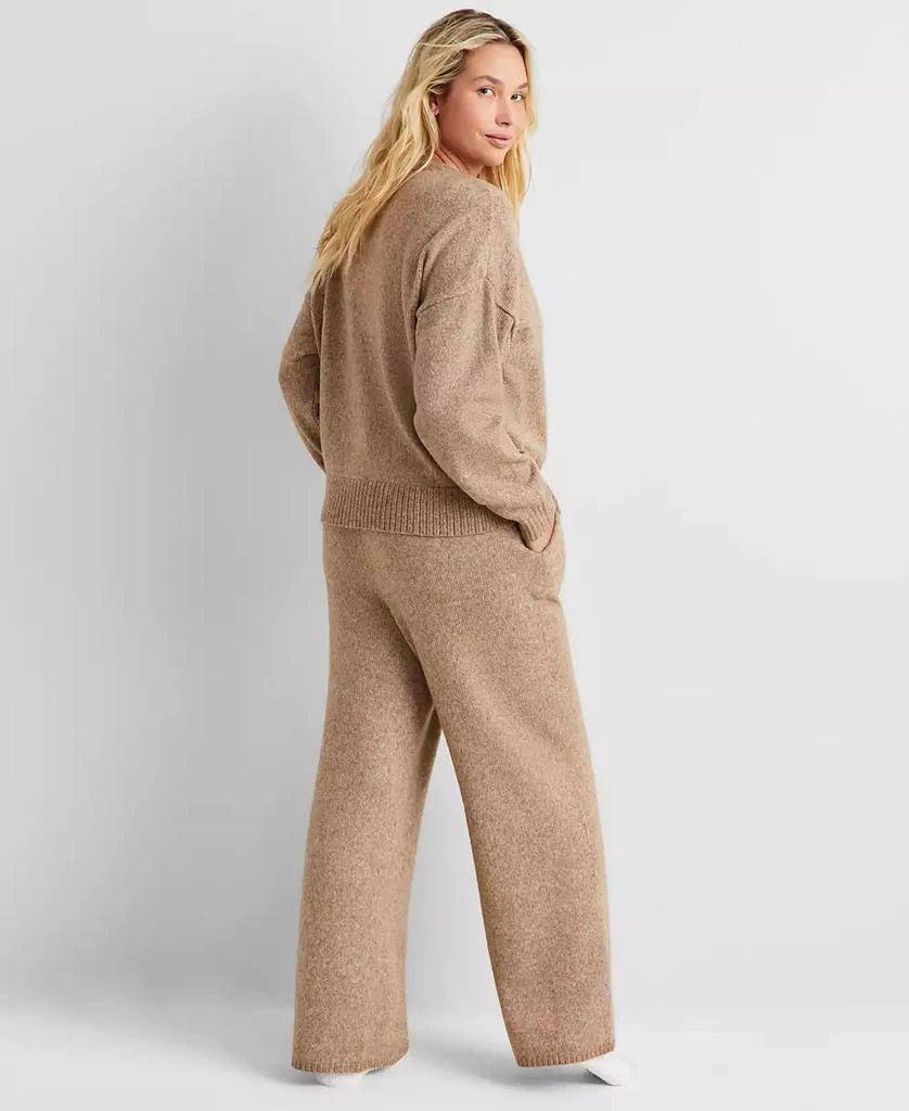 State of Day Women's Indulge & Rest Sweater Loungewear Set Medium Taupe Heather Size XL