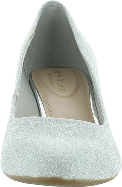 Evolve by Easy Spirit Women's Robin Slip On Color Silver Glitter Size 9M