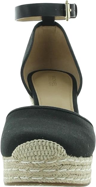 Michael Kors Women's Kendrick Espadrille Wedge Sandal Color Black Size 9.5M