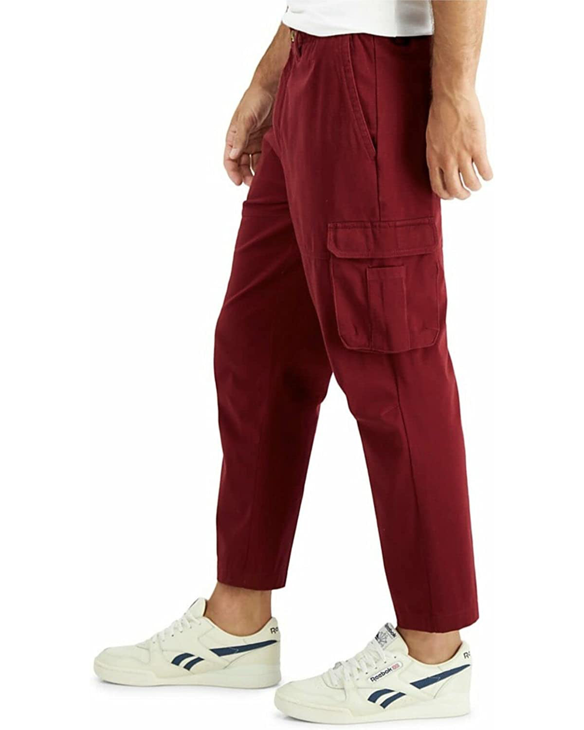 Club Room Men's Cargo Pants Color Garnet Stone Size 2XL