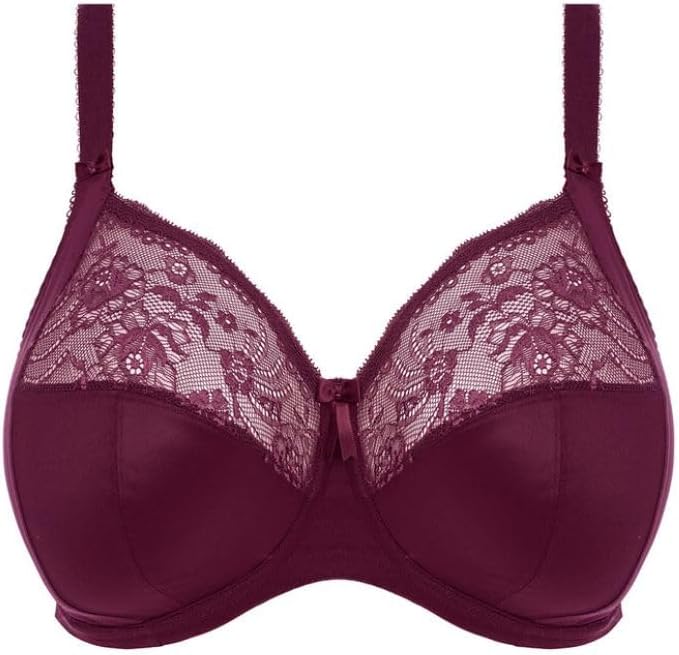 Elomi Full Figure Morgan Underwire Stretch Lace Bra Blackberry Size 38H