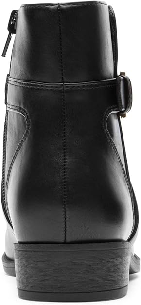 Rockport Women's Vicky Buckled Ankle Boots Color Black Leather Size 6.5M