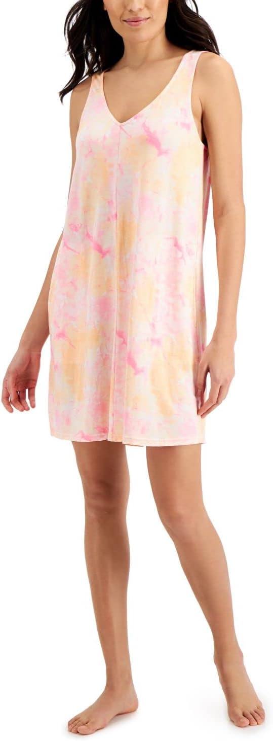 Jenni Printed Tank Chemise Nightgown Color Tiedye Size XS