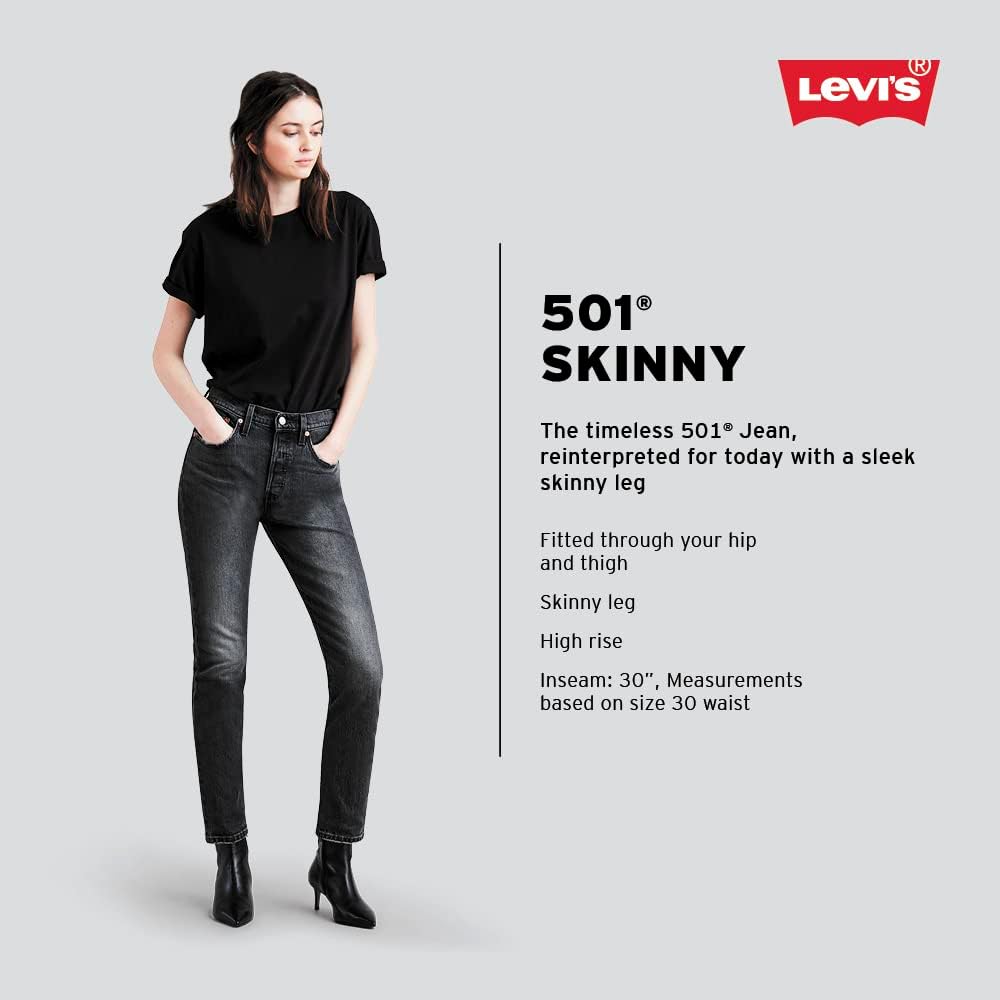 Levi's Women's 501 Distressed Skinny Jeans Color Cabo Tornado Size 28R (W28xL28)