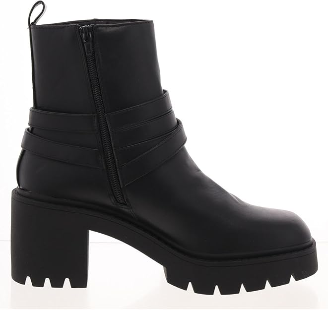 Madden Girl Women's Pike Moto Buckle Lug Sole Booties Sand Size 9