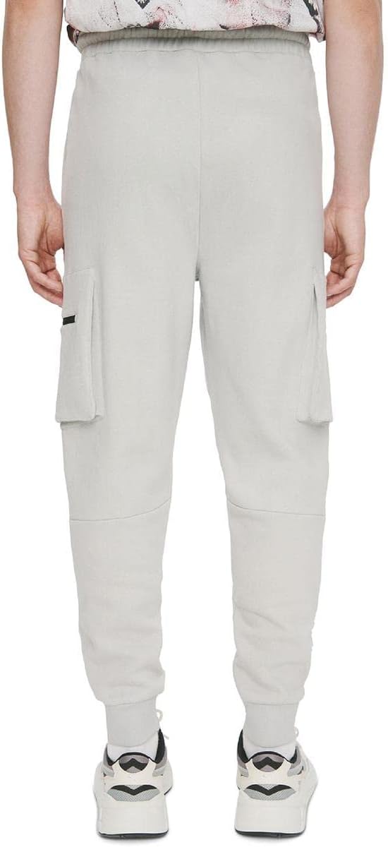 ELEVEN PARIS Men's Fleece Cargo Joggers Color Gray Size S