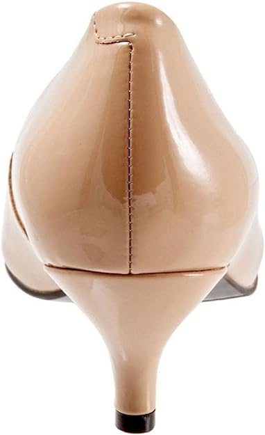 Trotters Women's Kiera Faux Leather Kitten Heels Color Nude Size 10W