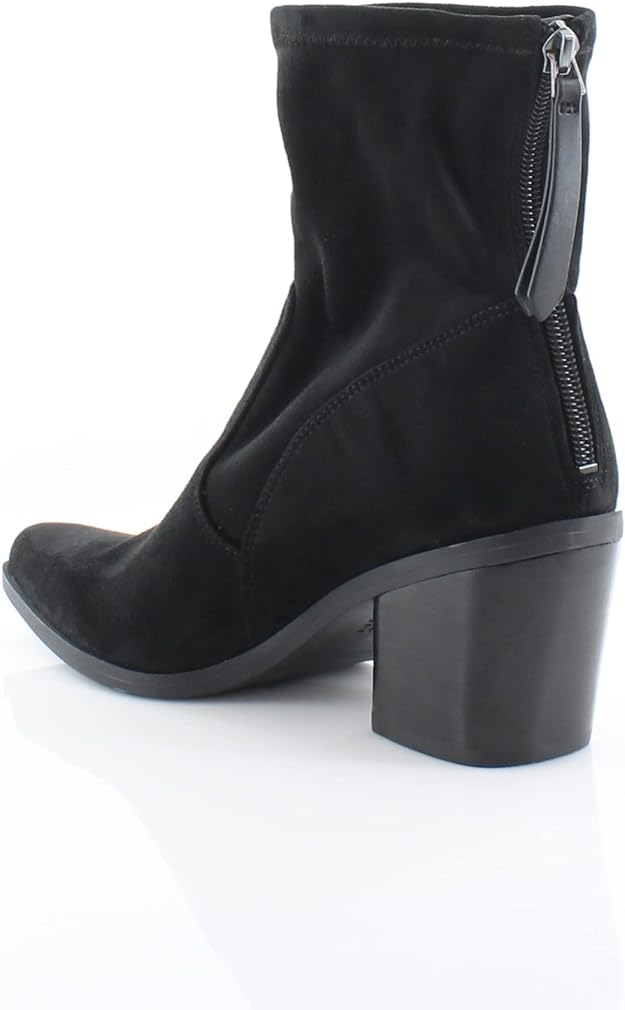 Naturalizer Women's Ella Leather Western Booties Color Black Stretch Size 5.5M