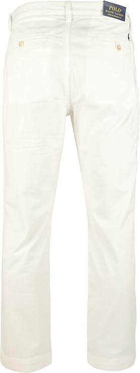 Polo Ralph Lauren Men's Stretch Straight Fit Chino Pants Color Deckwash White W40xL32