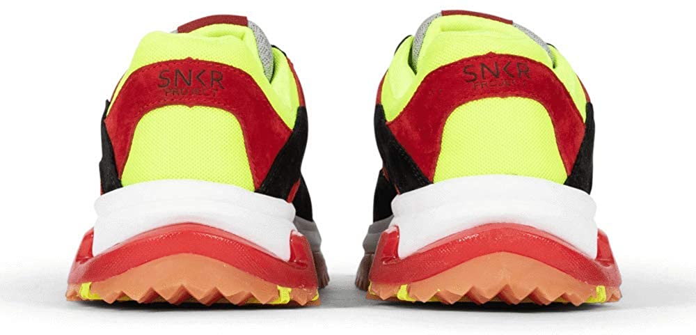 SNKR Project Men's Prospect Park Sneaker Color Black/Red/Yellow Size 11M