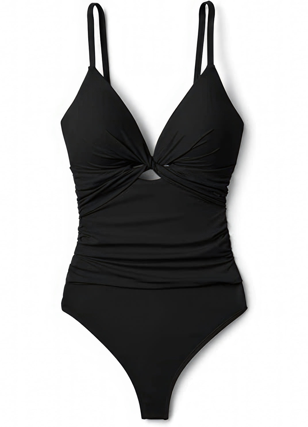 La Blanca Island Goddess Twist Keyhole One Piece Swimsuit Color Black Size 4