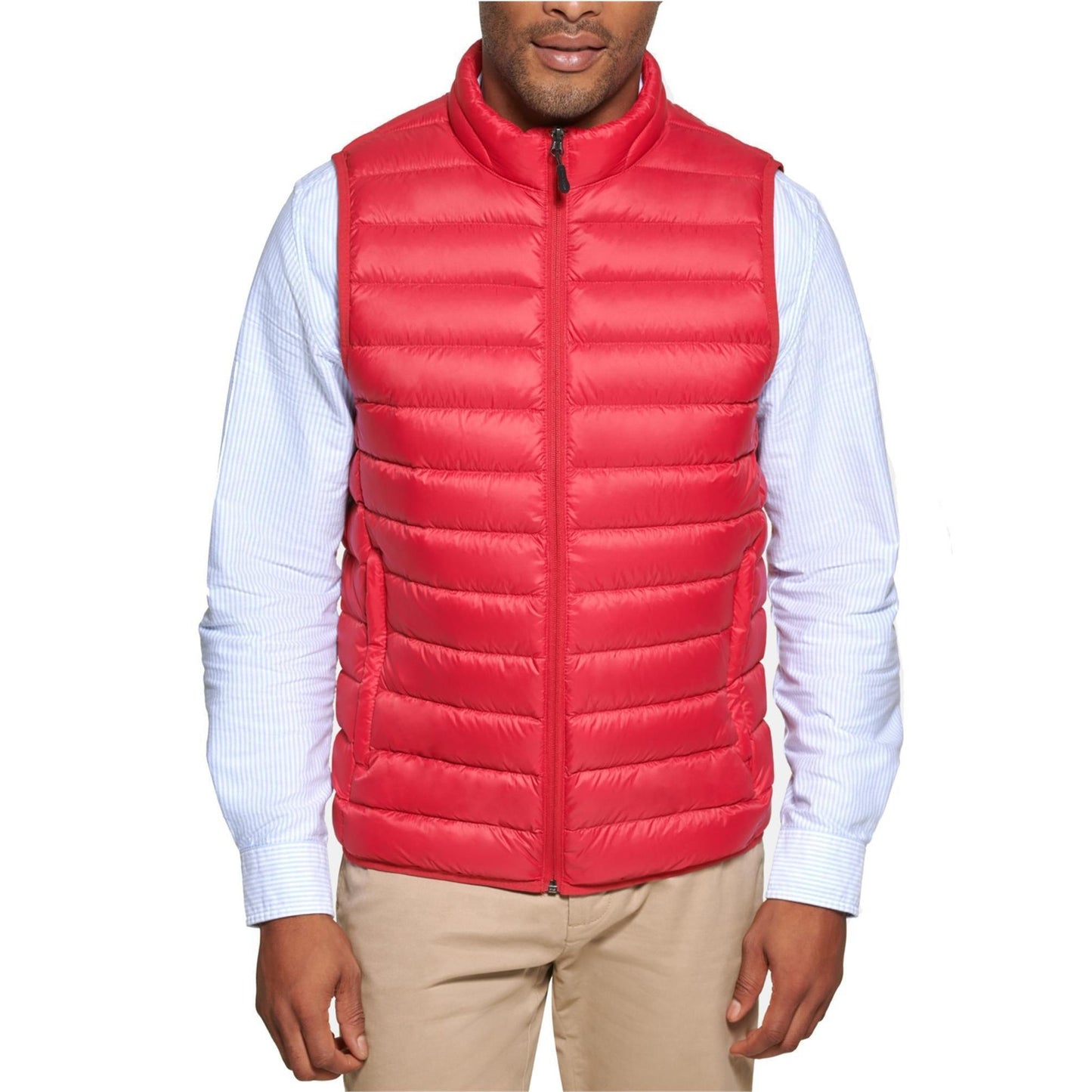 Club Room Men's Quilted Packable Puffer Vest Red Size M
