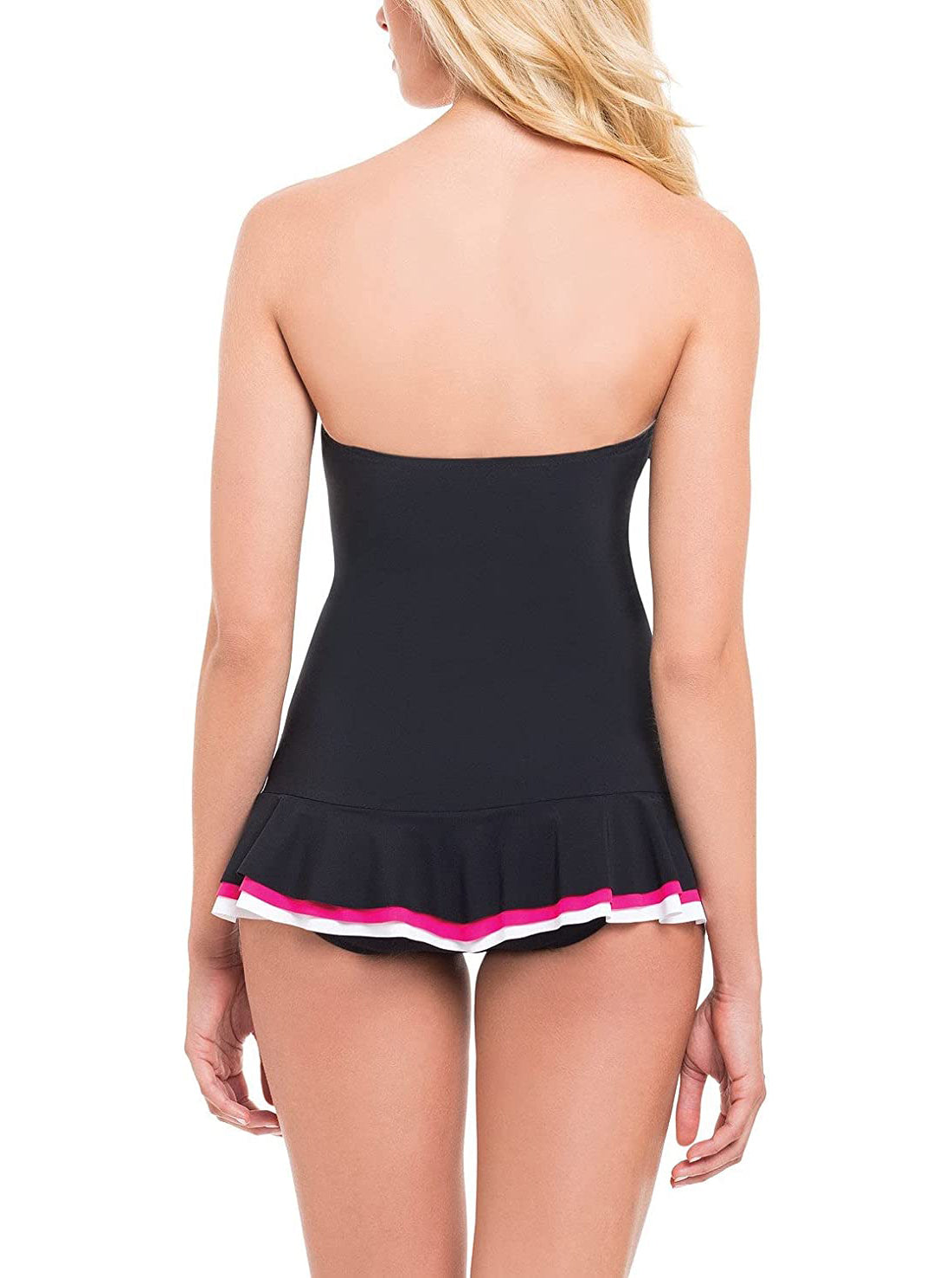 Profile by Gottex Tutti Frutti Sweetheart Peplum One-Piece Swimsuit Color Black Size 8